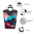 thumbnail image 3 of Honeii Colorful Surreal Landscape Print Laundry Hamper Collapsible Laundry Baskets, Freestanding Waterproof Clothes Hamper with Easy Carry Handles, 3 of 5