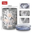 thumbnail image 3 of 12oz Tumblers White Halloween Skull Pumpkin Pattern Vacuum Insulated Stainless Steel Travel Tumbler Cups Mug with Lid and Straw for Beer,Coffee,Beverages with Cleaning Brush for Cold & Hot Drinks, 3 of 5