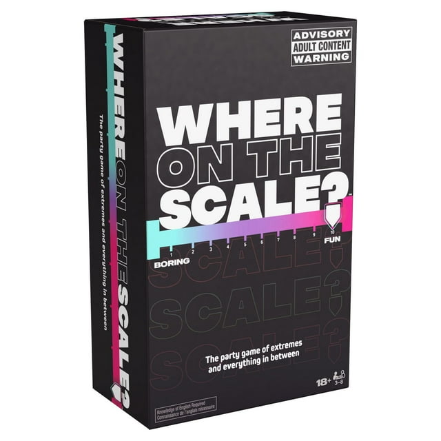 Spin Master Games, Where on the Scale, A Party Game of Extremes, Friendsgiving Game, Bachelorette Party Game, Happy Hour Game Night, for Ages 18+