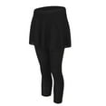 thumbnail image 6 of Skirt with Leggings for Women, Audhol Women's Two Piece Leggings Skirt Summer Sports Pleated High Waist Wrap Skirt Pants Athletic Skirt with Leggings Black L, 6 of 10