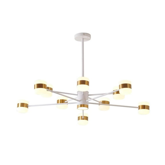 Bethel International LED Chandelier White Metal