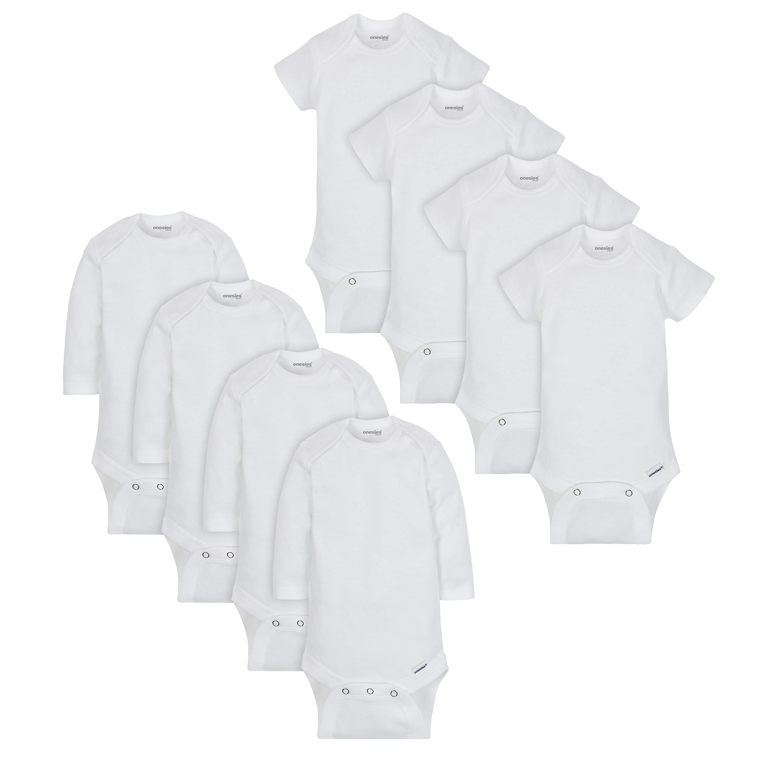 Onesies 8-Pack White Baby Bodysuits photo 3