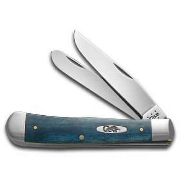 Case XX Knives Smooth Mediterranean Blue Bone Trapper Stainless Pocket Knife 20162