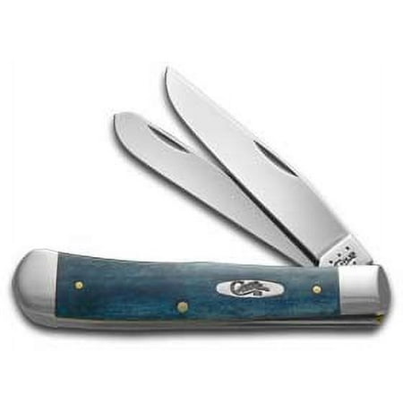 Case XX Knives Smooth Mediterranean Blue Bone Trapper Stainless Pocket Knife 20162