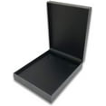 thumbnail image 3 of 1 Qty - Charcoal Grey Mesh Necklace Jewelry Box w/ Black Leatherette Interior and Inset Top, 3 of 3