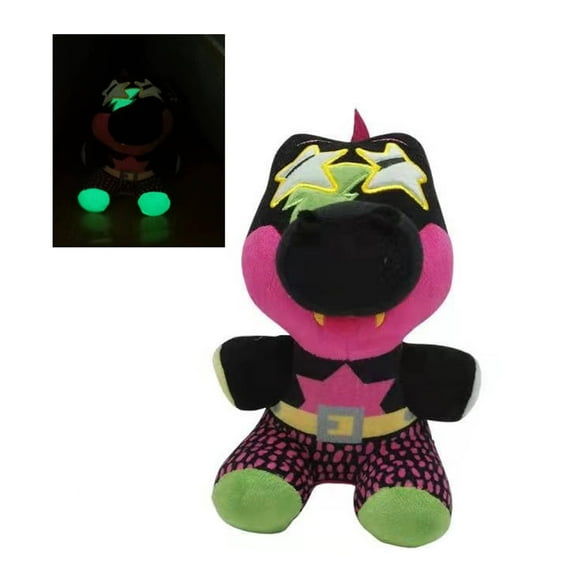Glow in The Dark FNAF Plush Freddy Stuffed Animals Black Light Plush ,  Golden Bear Figures, Halloween Collectible Gifts for Fans