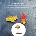 thumbnail image 4 of Sonducket Broche de dibujos animados Avión de papel Vuelo espacial Accesorio de moda Ropa Pins Niños Niñas Joyería pequeña Regalo Pin de Accesorios de disfraces tipo 6, 4 of 6