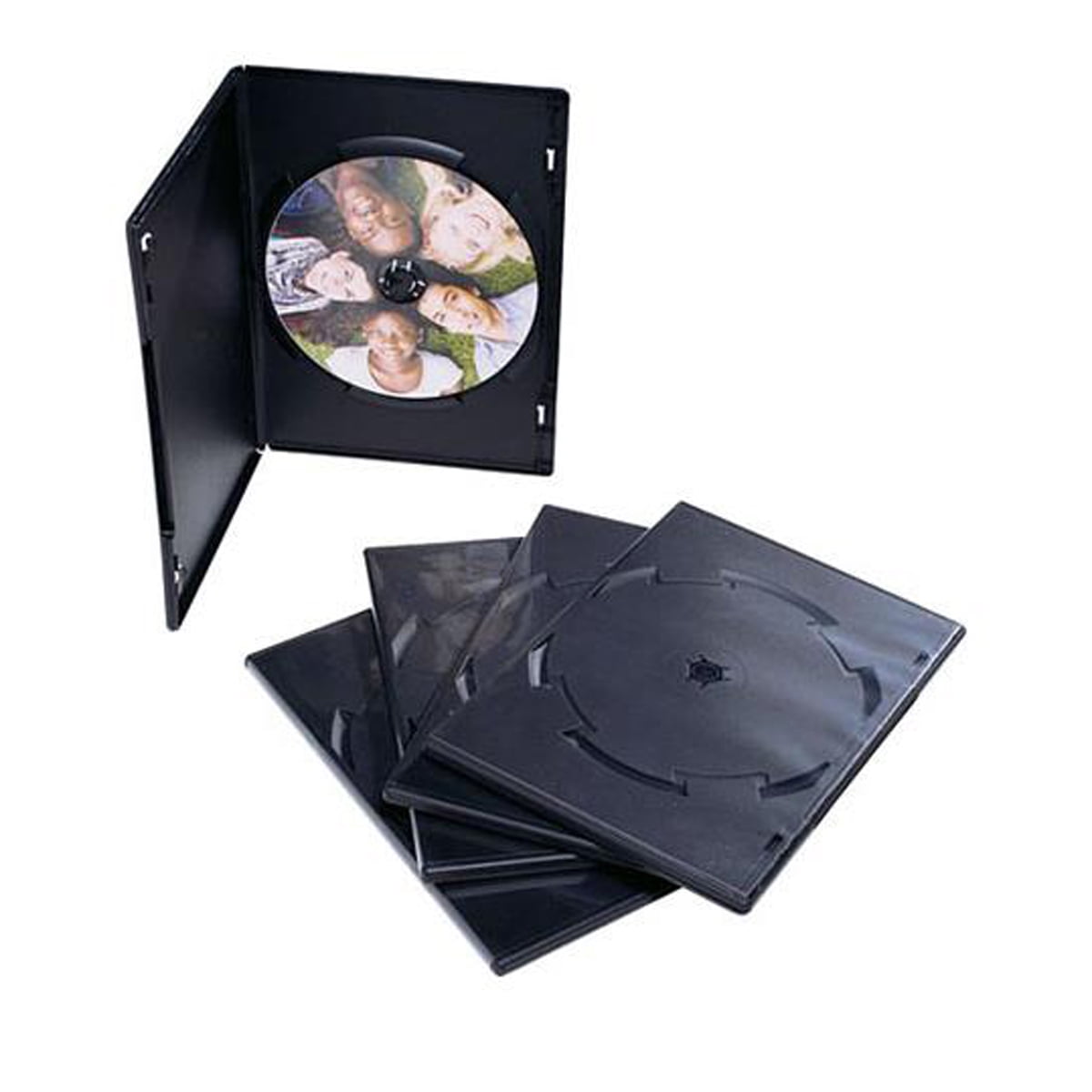 10-Pack Standard Black DVD Cases for CD/DVD Storage