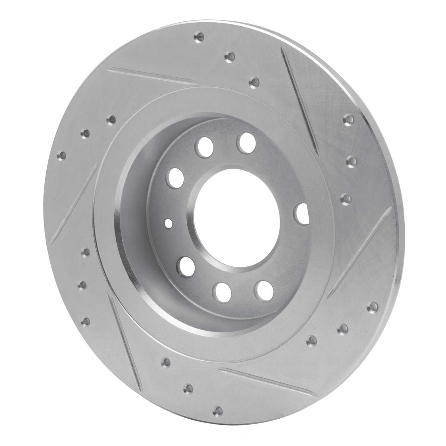 Dynamic Friction Company 631-53006L DFC Brake Rotor - Drilled And Slotted - Silver