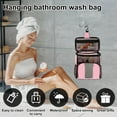 thumbnail image 4 of Hanging Toiletry Bags with Hook Waterproof Travel Toiletry Bag with Mesh Pocket Portable Toiletry Bag Organizer with Handle Large Capacity Makeup Travel Organizer for College Dorm Camping, 4 of 10