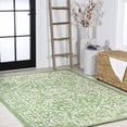 thumbnail image 3 of MORI SMB104F-5 Malta Bohemian Medallion Textured Weave Indoor Outdoor Area Rug, Coastal Traditional Transitional Easy Cleaning,Bedroom,Kitchen,Backyard,Patio,Non Shedding, 5 X 8, Cream/Green, 3 of 6