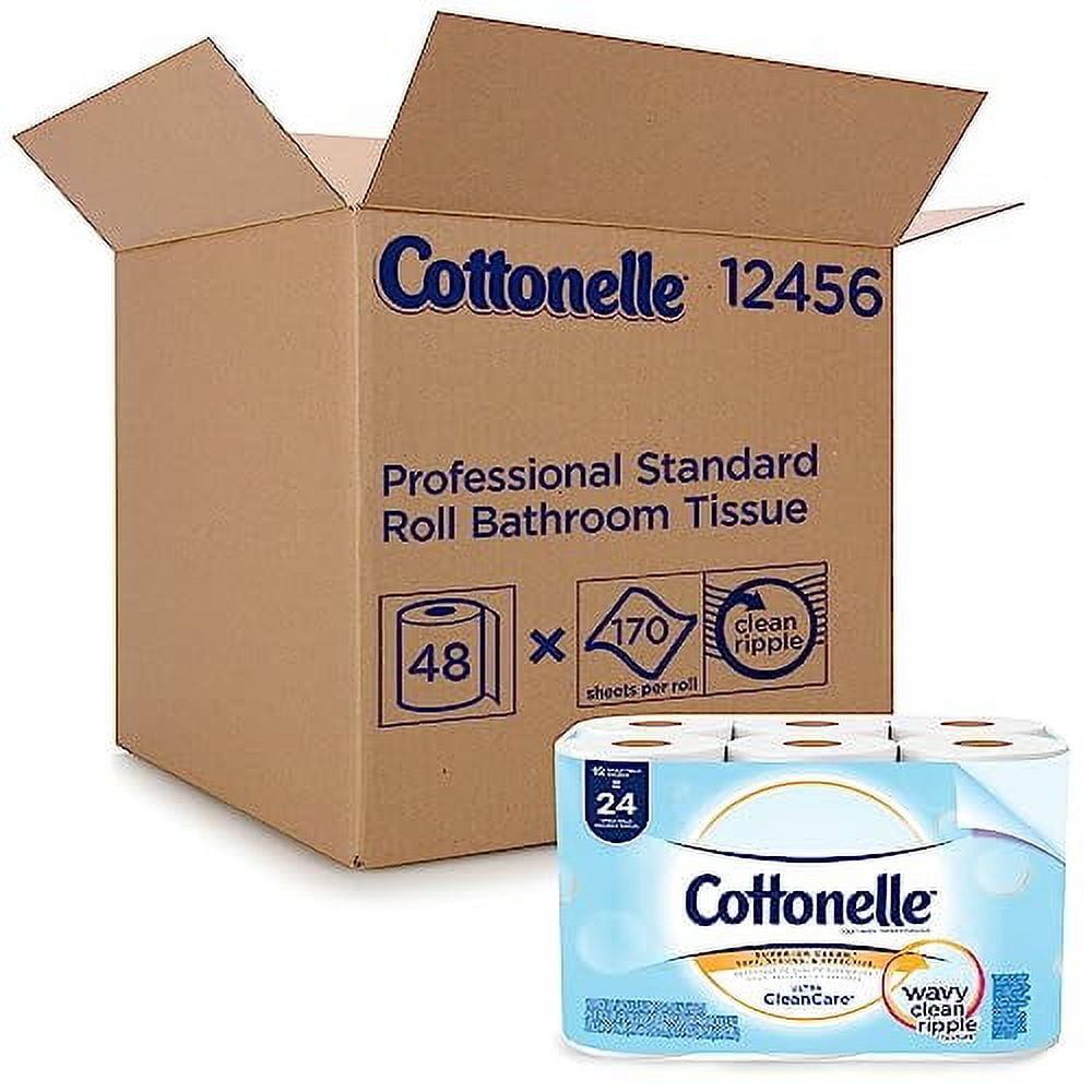 Cottonelle® Professional Standard Roll Toilet Paper, 1-Ply Septic Safe Bathroom Tissue, White, 170 Sheets per Roll, Case