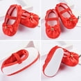 thumbnail image 3 of Wuffmeow Baby Girls Flowers Bow Toddler Shoes Spring Autumn Children Footwear First Walkers S-L, 3 of 6
