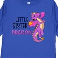 thumbnail image 4 of Inktastic Little Sister Cute Purple Dragon Girls Long Sleeve Toddler T-Shirt, 4 of 5