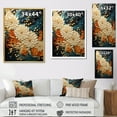 thumbnail image 4 of Designart "Orange Teal botanic Whirlwind III" Abstract Floater Framed Wall Art Living Room, 4 of 7