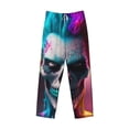 thumbnail image 2 of Vsdgher Modern Abstract Colorful Skull A Print Mens Pajama Pants Sleep & Lounge Pants, PJ Bottoms With elastic waistb and Pockets, 2 of 5