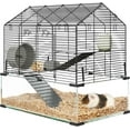 thumbnail image 2 of QinaQin Jaula transparente metálica para hámster de 3 niveles, hábitat amplio para mascotas pequeñas con accesorios y bebedero, ideal para hámsters, jerbos, cuyos y roedores, 2 of 7