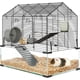 thumbnail image 2 of QinaQin Jaula transparente metálica para hámster de 3 niveles, hábitat amplio para mascotas pequeñas con accesorios y bebedero, ideal para hámsters, jerbos, cuyos y roedores, 2 of 7