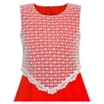 thumbnail image 4 of Girls Dress 2-in-1 Red Lace Chiffon Bridesmaid Wedding Party 12 Years, 4 of 6