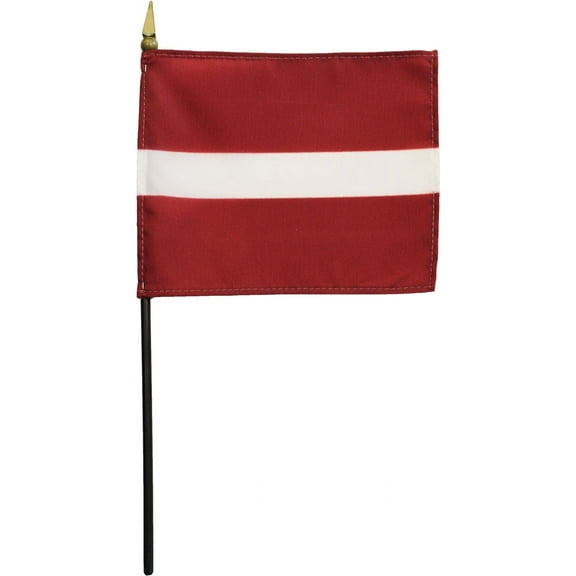 Latvia - 4"X6" Stick Flag