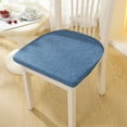 thumbnail image 4 of Horseshoe Chair Cushion Cotton Linen Blend 18x18in Non-Slip Home Office Seat Pad Breathable All-Season, 4 of 6