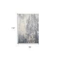 thumbnail image 4 of 7' X 10' Gray Blue And Ivory Abstract Stain Resistant Area Rug, 4 of 4
