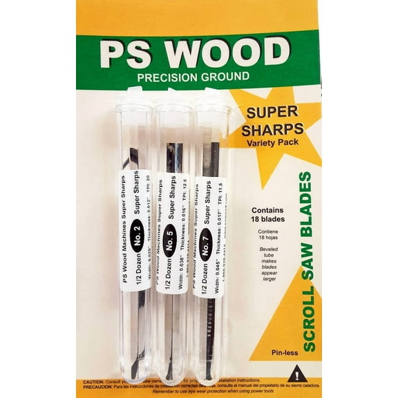PS Wood Super Sharps - Variety Pack #2 Scroll Saw Blades
