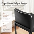 thumbnail image 3 of MF Studio 24" Bar Stool with Back Set of 2, 3.5" Thick Upholstery PU Leather Counter Height Bar Stool for Kitchen Island, Black, 3 of 9