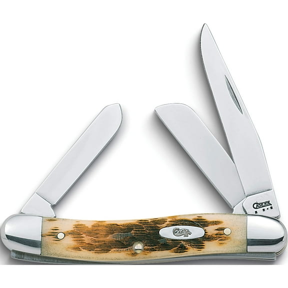 Fashion Case Amber Bone Medium Stockman Pocket Knife (4.5 X 1.63) Made In United States gm531