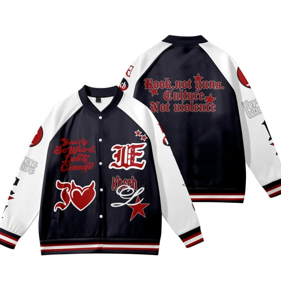 Ive New Album Kitsch Merch Baseball Jacket Bomber Coat Korean Fashion Casual Bomber Jackets Outerwear