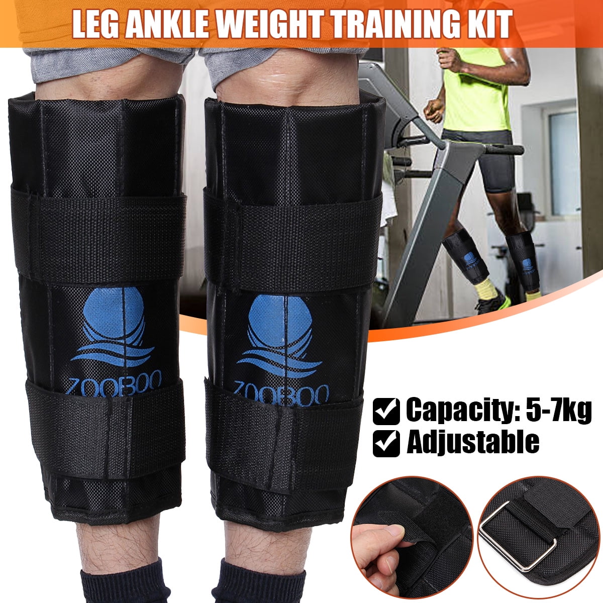 Ankle And Wrist Gym Weights Set For Women Or Men Fitness Strap On 5Kg 2 X 2.5