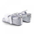 thumbnail image 3 of Baby Girls Flats Soft Sole Infant Lace Crown Sparkly Toddler Princess Dress Shoes for 6-18 Months, 3 of 5
