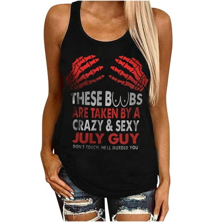 

These boobs are taken by a Tank Halloween Tops Women Summer Casual Creawneck Sleeveless Basic Graphic Tanks Vest Funny Beach Vacation Plus Size Classic-Fit Shirt Cami