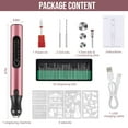 thumbnail image 7 of Electric Engraving Pen with 37 Bits, USB Rechargeable Cordless Engraving Machine, Portable DIY Rotary Engraver for Jewelry Wood Glass Stone Carving (Rose red), 7 of 7