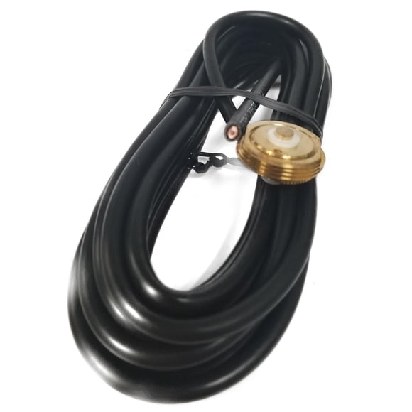 Cable coaxial ProComm RG8X de 17 pies con soporte NMO, sin conector