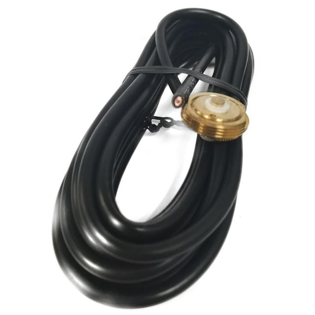 Cable coaxial ProComm RG8X de 17 pies con soporte NMO, sin conector