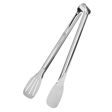 Moocorvic Kitchen Tongs for Cooking Stainless Steel, Kitchen Necessities Easy Grip Heavy Duty Easy Grip Kitchen Food Tong for BBQ Travel 11.41Inch
