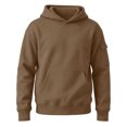 thumbnail image 5 of BLVB Boys Hoodies Casual Solid Color Pullover Long Sleeve Hooded Sweatshirt Kids Fall Clothes 4-15 Years(Coffee,8-9Years), 5 of 6