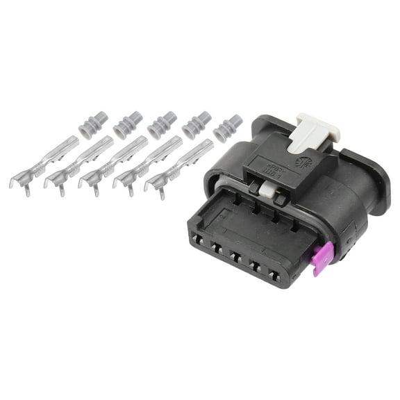 Unique Bargains 1 Set 5 Pin No.4F0973705 Mass Air Flow MAF Connector Adapter Plug Clip Kit Replace for VW for Audi