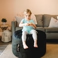 thumbnail image 5 of YANTONG Fuf Small Foam Filled Bean Bag Chair, Black Plush, Soft Polyester, 2 feet, 5 of 5