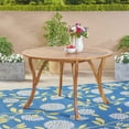 thumbnail image 2 of GDF Studio Briar Outdoor Acacia Wood Circular Dining Table, Teak, 2 of 9