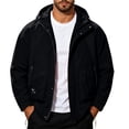 thumbnail image 2 of LVHAOGJOB Mens Hoodie Jackets Zip Front Lightweight Rain Jackets with Pockets Windbreaker Big and Tall Coats for Men, 2 of 9