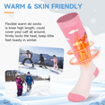 thumbnail image 4 of Findway Kids Ski Socks, Kids Thermal Socks 85% Cotton Boys Girls Snow Socks Soft Breathable Winter Outdoor Ski Socks, 4 of 7