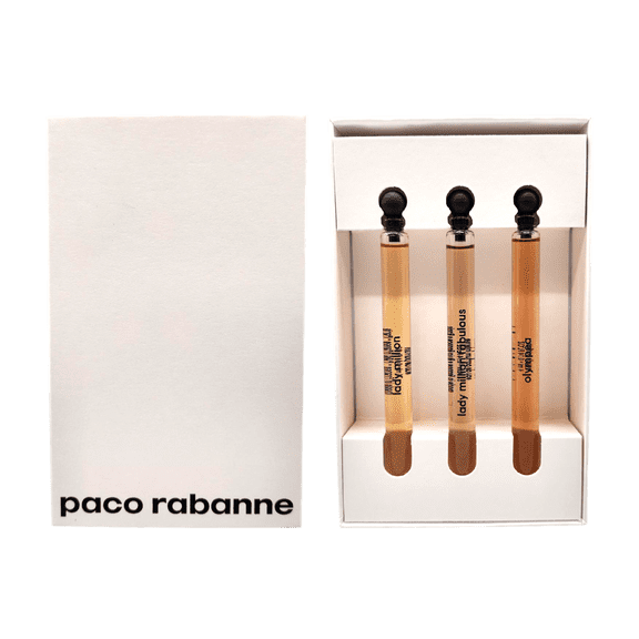 Paco Rabanne 3-Piece Mini Set for Women: 0.14 oz Lady Million EDP 0.14 oz Lady Million EDP Intense 0.14 oz Olympéa EDP