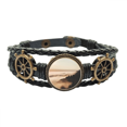 thumbnail image 1 of Pulsera marina tejida en cuero paisaje al aire libre Sunrise Sunset Mountain, 1 of 4