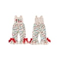 thumbnail image 2 of RUINIXCW Toddler Baby Girl Christmas Outfit Romper Overalls Kids Infant Girl Fall Winter Clothes String Lights Letter Flared Suspender Pants Jumpsuit, 2 of 8