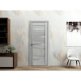 thumbnail image 5 of Solid French Double Doors 84 x 80 inches | Quadro 4111 Matte Black | Wood Solid Panel Frame Trims | Closet Bedroom Sturdy Doors, 5 of 6