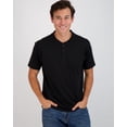 thumbnail image 2 of Real Essentials 3 Pack: Men's Cotton Short & Long Sleeve Henley T-Shirt Performance Activewear (Available in Big & Tall), 2 of 6