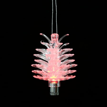 

NEGJ Plastic Ornaments Creative Mini Christmas Tree Led Luminous Pendant Christmas Decoration