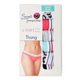 thumbnail image 2 of Secret Treasures Women's Cotton Thong Panties, 6-Pack, 2 of 7